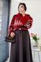 Premium Bell Model Scuba Skirt with Elastic Waist - Brown - 3