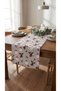 Duck Fabric Runner 40X150 cm – Christmas Santa Claus and Reindeer Patterned, Water Repellent Stain-Resistant Decorative Table Runner - 2