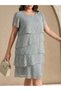 Rochie mini, gri - 7