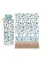 Light Blue Tile Pattern Velvet Prayer Rug