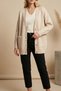 Women's Oversize Long Sleeve Soft Textured Basic Knitwear Cardigan with Buttoned Pockets - 5