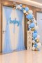 Newborn Baby Boy Hospital Room Door Decoration Set Blue 50 Balloons Welcome Baby Baby Foil Balloon Baby Shower Birth Room Decoration
