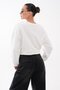 Women's Oversize Short Sweatshirt with Sleeve Print Detail Cty-Şml-265140 - 5
