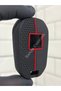 Peugeot 301 308 3008 508 Expert Partner Rifter Honeycomb Pattern Key Protection Case Black with Red Line - 2