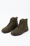 Altor Side Zipper Stitched Rubber Tied Sole Genuine Leather Women's Boots Khaki Nubuck - 6