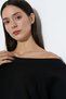 Women's 3-Strand Ruffled Shoulder Drop Boat Neck Sweatshirt 22278 - 9