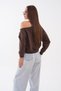 Women's Printed Stone Detailed Boat Neck Sweatshirt Cty-Şml-265141 - 5