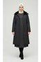 Women's Middle-Aged and Older Women's Fleece-Lined, Zippered, Pocketed on the Sides, Hooded, Fleece-Inside, Quilted Jacket - 2