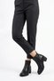 Hemte Side Buckle Detailed Women's Heeled Boots Black Leather - 5
