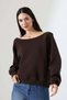 Women's 3-Strand Ruffled Shoulder Drop Boat Neck Sweatshirt 22278 - 3