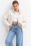Women's Seasonal Comfortable Basic White Denim Jacket