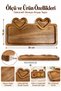 Decorative Acacia Wood Presentation Tray with Heart Detail for Serving Coffee, Tea, and Snacks - 3