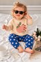 Baby Girl Set Apple Printed Top and Bottom Seasonal 2-Piece Set