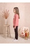 Girls & Baby Interlock Berry Cute Strawberry Printed Flat Leg Long Sleeve Pajama Set Salmon - 2