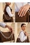 Women's Chain Detailed Suede Shoulder and Crossbody Bag - 3