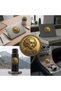 Albert Einstein Gold Coin Textured Portrait Sticker 15X15 cm - 2