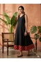 Black Ajrakh Sleeveless Maxi Dress with Pockets