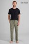 Egyptian Cotton Men's Double Bottom Pajamas Printed Green-Green - 4