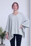 Women's Casual Bat Sleeve Knitted Patterned V-Neck Knitwear Poncho Claret Red, Gray, Anthracite