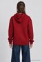Hooded Oversize Knitted Sweatshirt Len0042 Bordo - 6