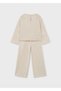 Beige Girls' Pants and Sweater Set 4530 - 2