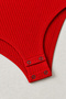 Steed Red Ribbed Long Sleeve Premium Polo Collar Lycra Embroidered Drawstring Snap Fastener Bodysuit - 4