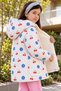 Girl's Cherry and Floral Patterned Quilted Coat |   Water Repellent, 100% Cotton Muslin Lined, Hooded - 4