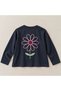 Girl's T-Shirt with Floral Embroidery on the Front and Back - 2