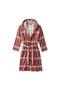 Peshtemal Bathrobe - Hooded Karatezgah Woven Striped Unisex Bath, Spa and Beach Robe - 6