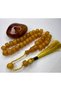10.3/15 mm Almarey Ottoman Metaphor Teker Model Rod Crimped Amber Prayer Beads