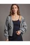 Floral Motif Knitwear Cardigan - 5