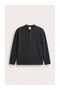 Men's Ribbed Henley Collar Long Sleeve Sweat Shirt - 6