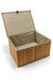 Bamboo Lid Lined Rectangular Storage Box and Organizer 32X45X20 Cm- Bohemian, Basket, Organizer - 3