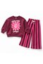 Girl's Sun Printed 100% Cotton Top and Bottom Set - 2