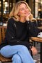 Women's Thessaloniki Knitted Ripped Detailed Oversize Crew Neck Sweater - 4