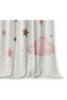 Princess Rabbit on the Moon Double Winged Background Curtain with Flower and Star Pattern - 3