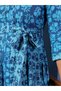 Turquoise blue floral dress - 4