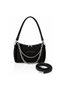 Women's Black Chain Detailed Suede Hand and Shoulder Bag-Bd8033 - 3
