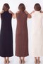 3 Pack Half Turtleneck Zero Sleeve Viscose Maxi Dress - 6