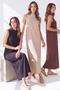 3 Pack Half Turtleneck Zero Sleeve Viscose Maxi Dress - 2
