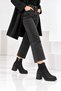 3103 Darwin Genuine Leather Nubuck Rubber Detailed Thick Heeled Daily Comfortable Zippered Women's Boots Real Leather Nubuck Black - 3