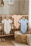 Set of 3 100% Cotton Snap Fastener Short Sleeve Baby Bodysuits Interlock Fabric Seasonal Bodysuit - 3