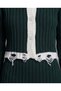 Women's Ribbed Contrast Trim Buttoned Front Double Knitwear Set - 2