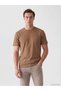 Peak New Season Brown Crew Neck Men's T-Shirt