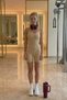 Women's Skin Color Pool Neckline Flexible Seamless Bodysuit - 6
