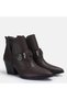 Large Size Pointed Toe V-Cut Brown Thick Heeled Boots with Metal Accessories 41-42-43-44 - 6