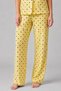 Women's Yellow Polka Dot Shirt Collar Front Buttoned Short Sleeve Pants Pajama Set - 5