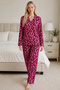 Women's Lilac Stretchy Loose-Fit Pajama Set - 5