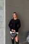 Women's Angora Knitwear Premium Cardigan Buttoned Round Neck Ruffled Peplum - 4