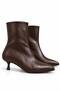Women's Black Leather Pointed Toe Thin Heeled Stylish Boots - 8